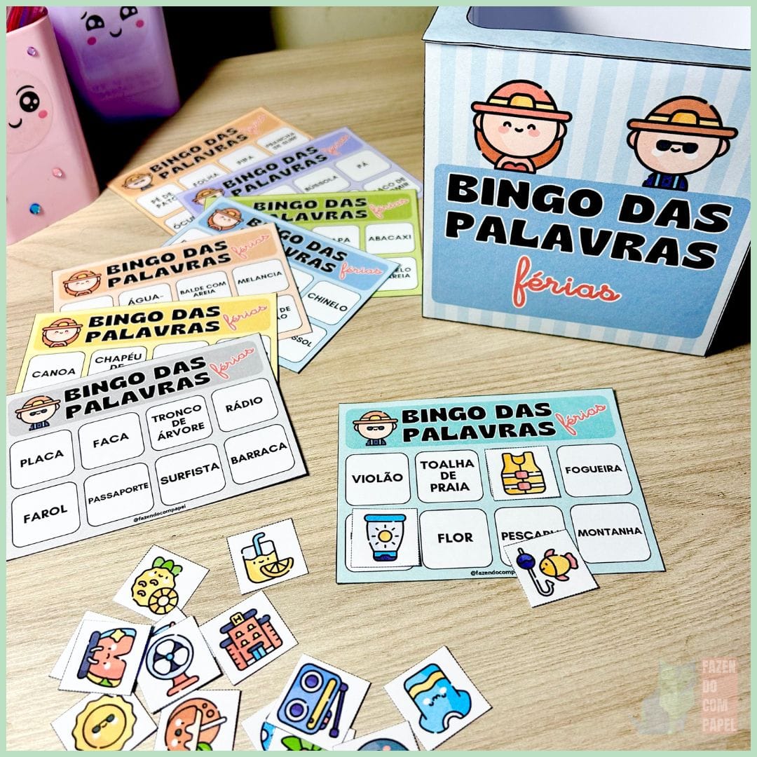 Bingo das Palavras - Férias