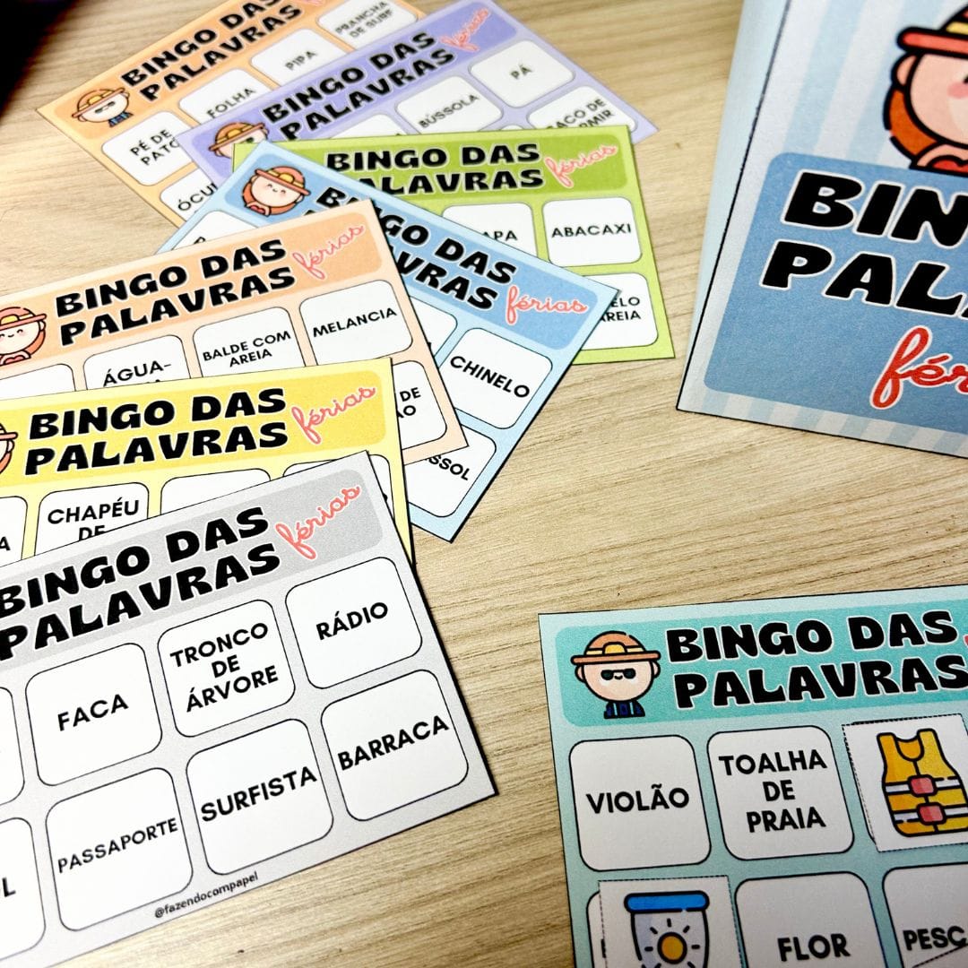 Bingo das Palavras - Férias - Imagem 5