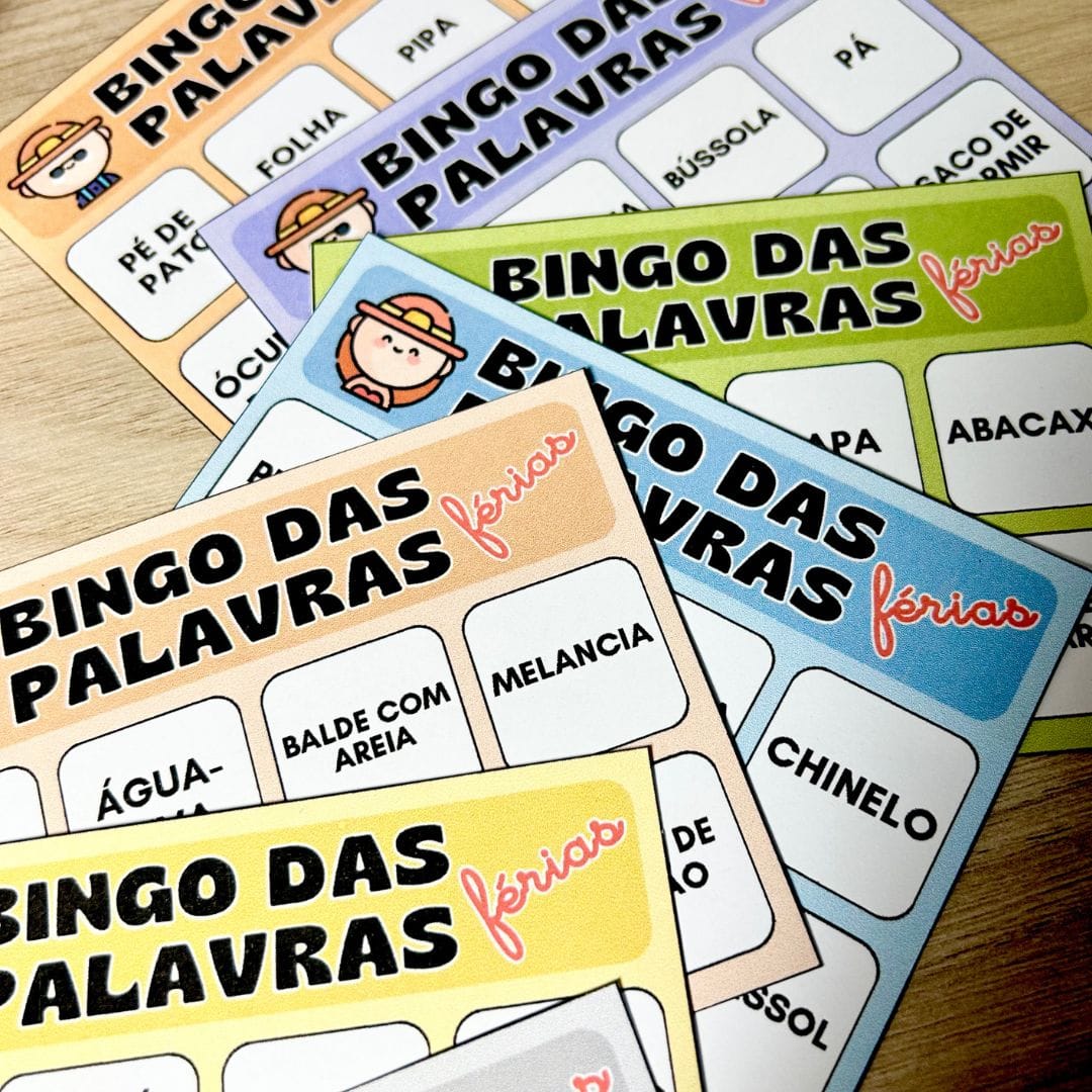 Bingo das Palavras - Férias - Imagem 7