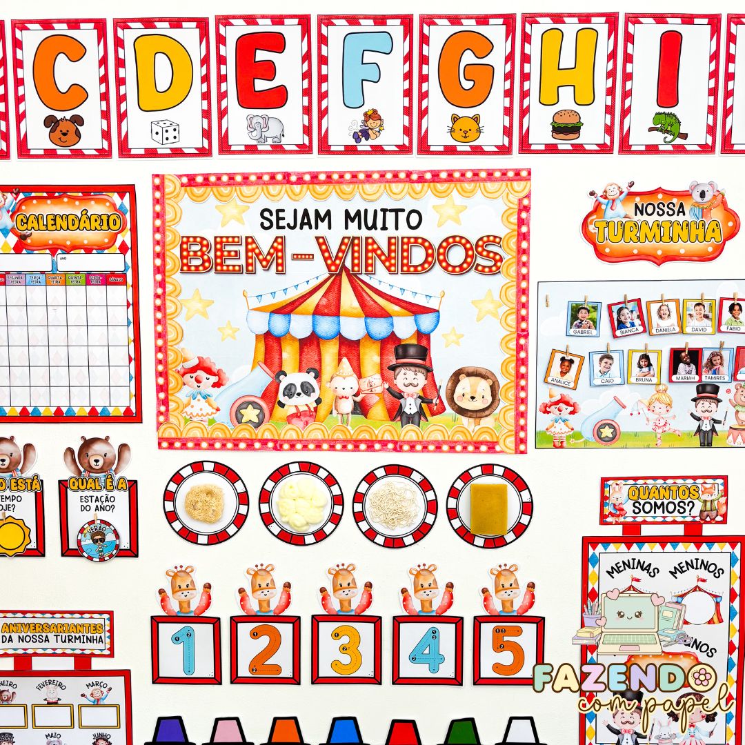 Kit Sala Circo Mágico dos Bichinhos