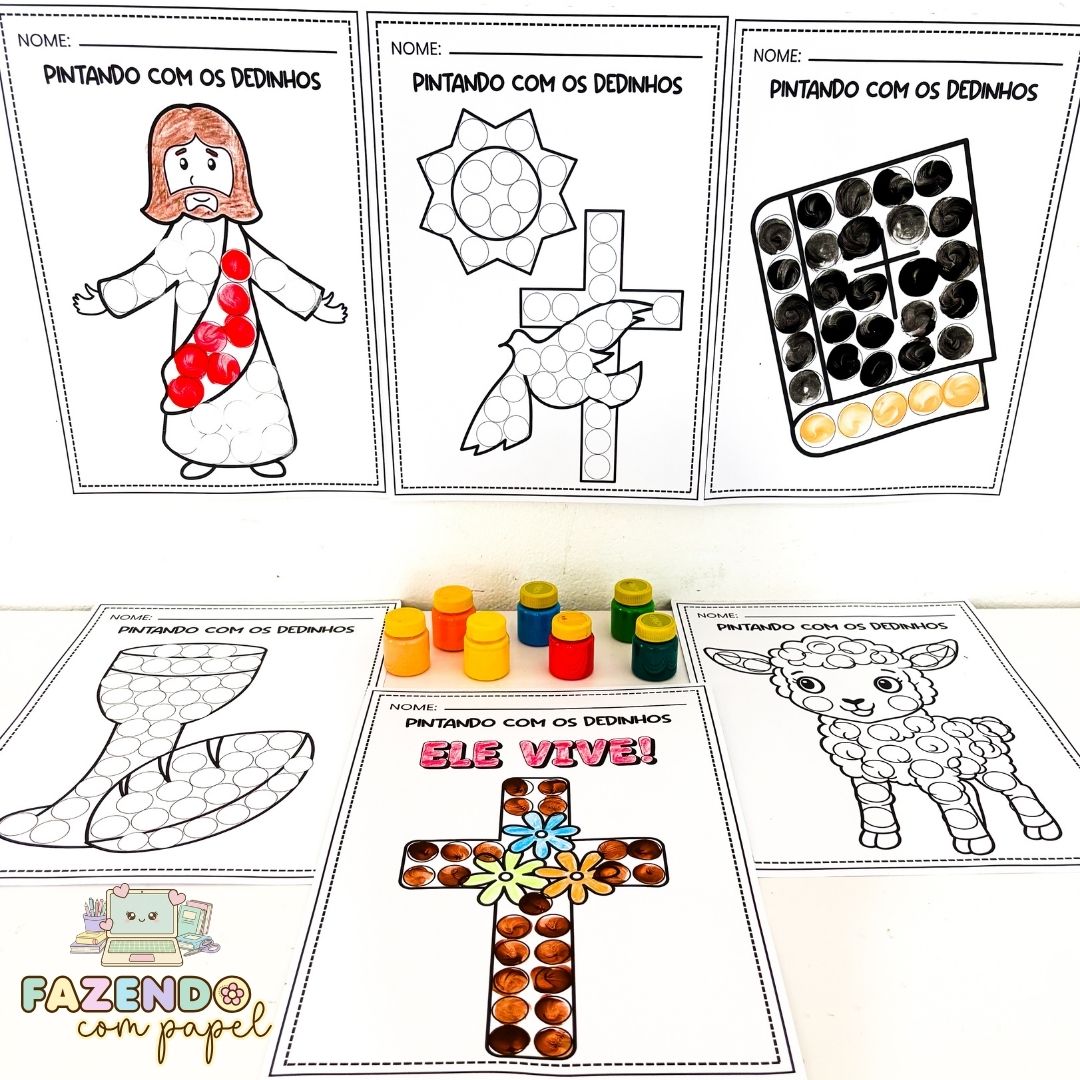 Pintando com os Dedinhos (Páscoa Cristã)